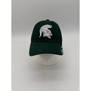 MSU Sparty Sequin Hat Womens Adjustable Hat Baseball Cap Michigan State Go Green